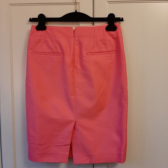Neon Pink J. Crew No. 2 Pencil Skirt - Picture 2 of 2